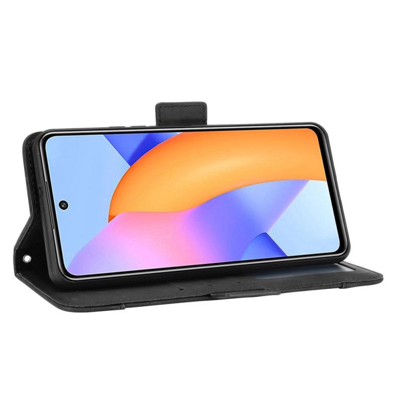 Leren Hoesje Honor 10X Lite Rood Zwart Eersteklas Multikaart