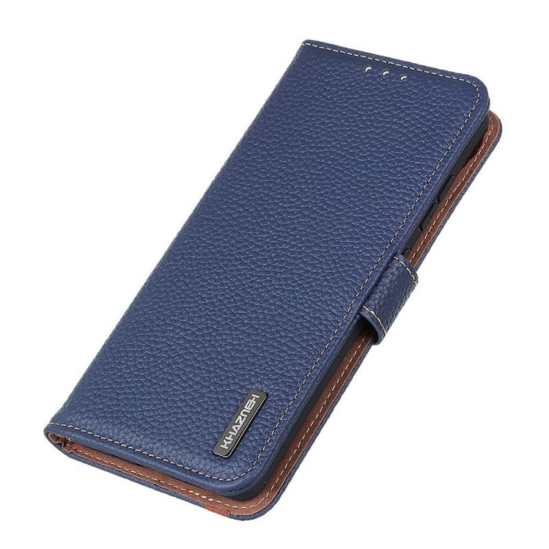 Flip Case Leren Moto E20 / E30 / E40 Echt Leer Lychee Khazneh