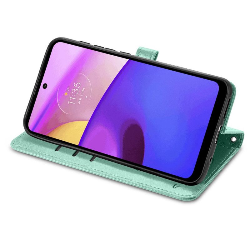 Flip Case Leren Moto E20 / E30 / E40 Geanimeerde Dieren