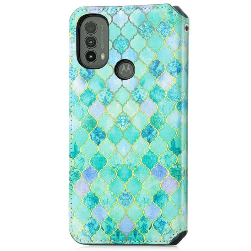 Folio-hoesje Moto E20 / E30 / E40 Artistieke Rfid
