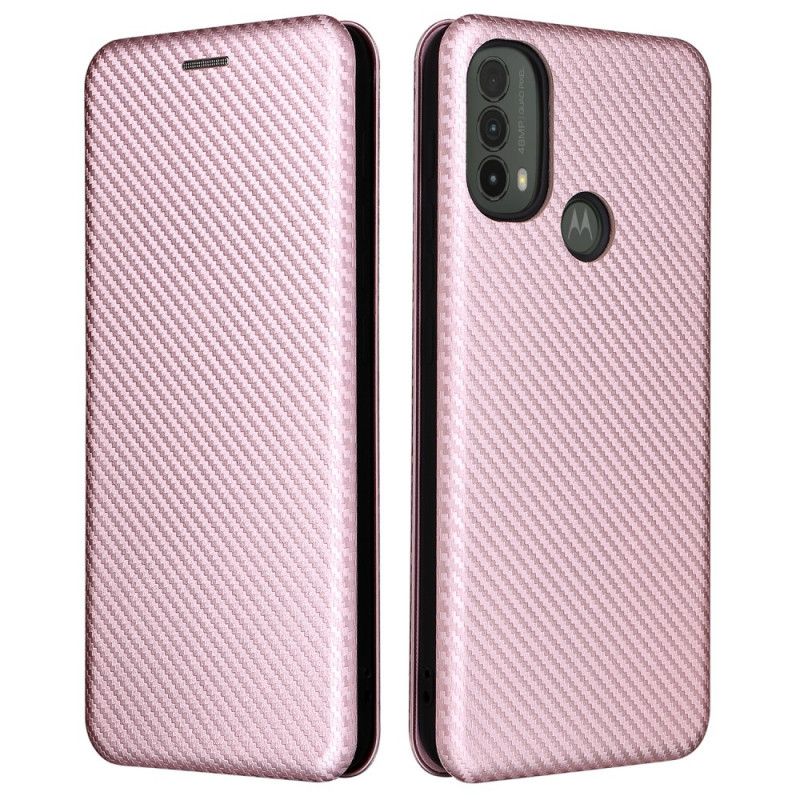 Folio-hoesje Moto E20 / E30 / E40 Koolstofvezel Bescherming Hoesje