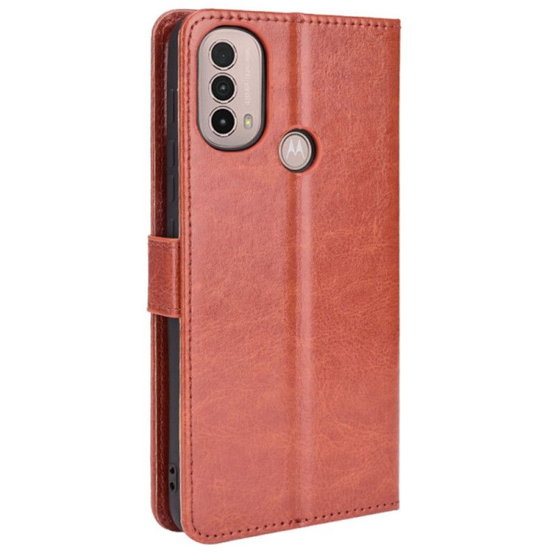 Folio-hoesje Moto E20 / E30 / E40 Telefoonhoesje Flitsend Kunstleer