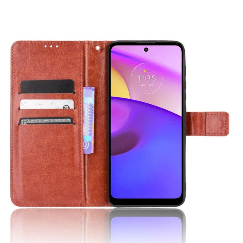 Folio-hoesje Moto E20 / E30 / E40 Telefoonhoesje Flitsend Kunstleer