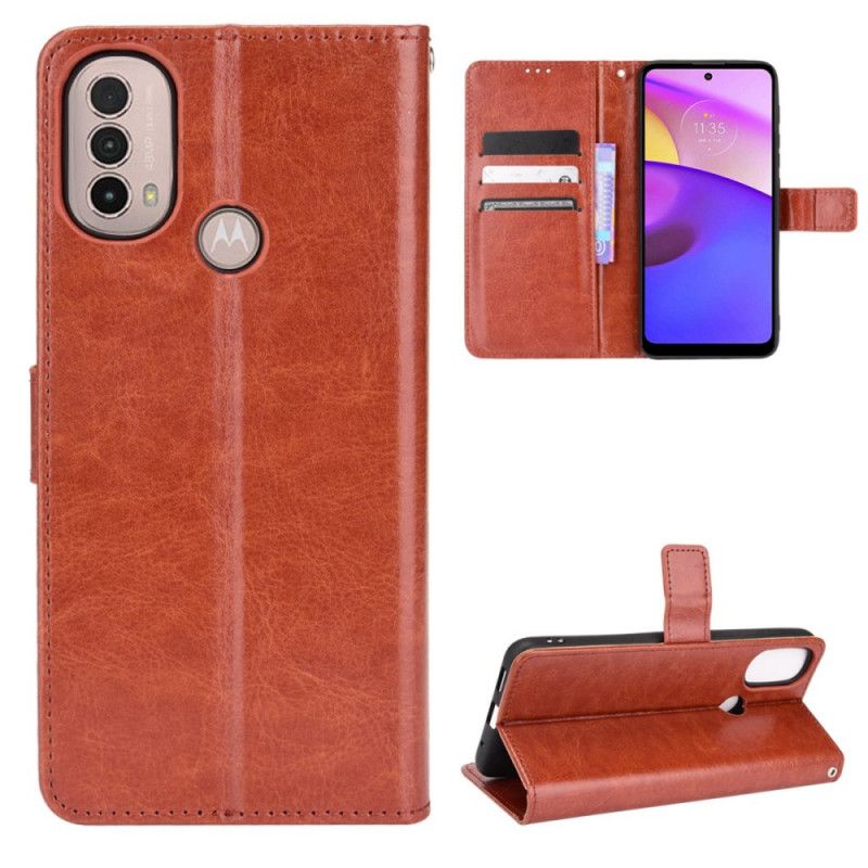 Folio-hoesje Moto E20 / E30 / E40 Telefoonhoesje Flitsend Kunstleer