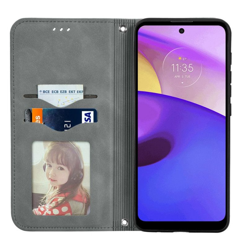 Folio-hoesje Moto E20 / E30 / E40 Telefoonhoesje Skin-touch Ontwerp