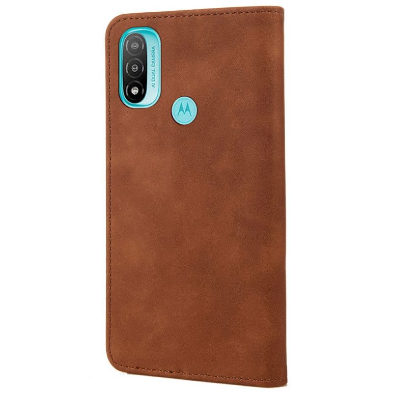 Folio-hoesje Moto E20 / E30 / E40 Telefoonhoesje Tweekleurig Zakelijk Leereffect