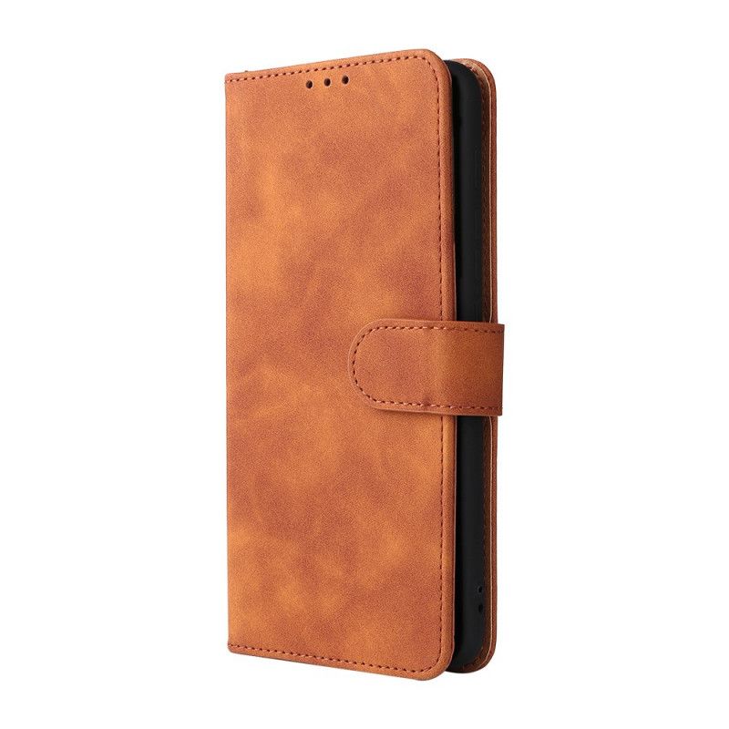 Leren Hoesje Voor Moto E20 / E30 / E40 Huid-aanraking