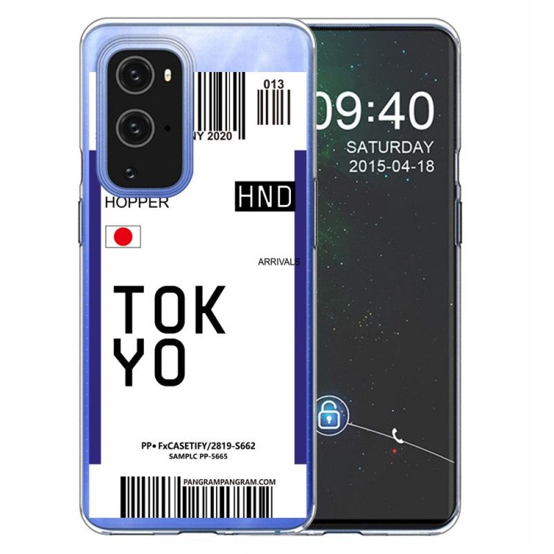 Case Hoesje OnePlus 9 Pro Donkerblauw Zwart Telefoonhoesje Instapkaart Tokyo