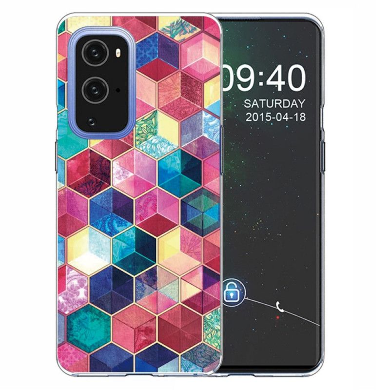 Case Hoesje OnePlus 9 Pro Donkerrood Roze Telefoonhoesje Schilderij