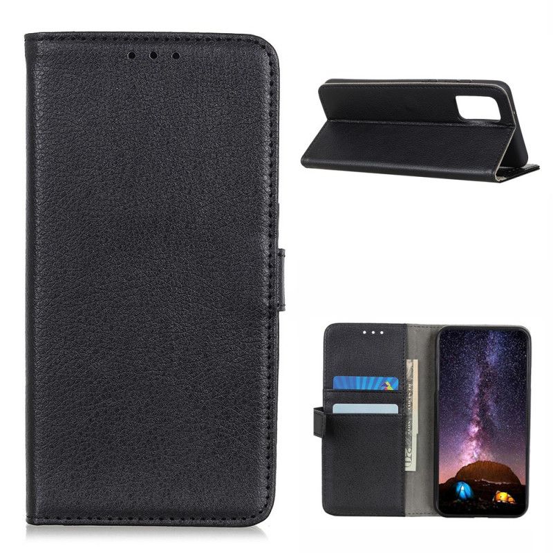 Cover Folio-hoesje OnePlus 9 Pro Rood Zwart Telefoonhoesje Premium Lychee Kunstleer