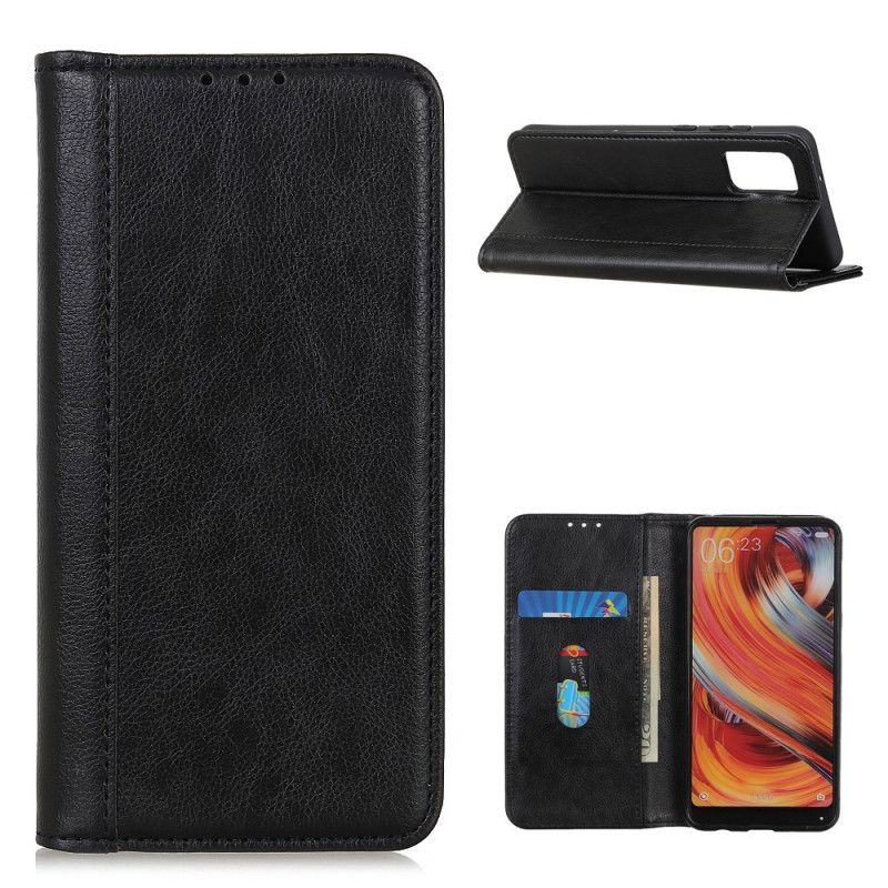 Folio-hoesje OnePlus 9 Pro Groen Zwart Telefoonhoesje Elegant Split Lychee Leer
