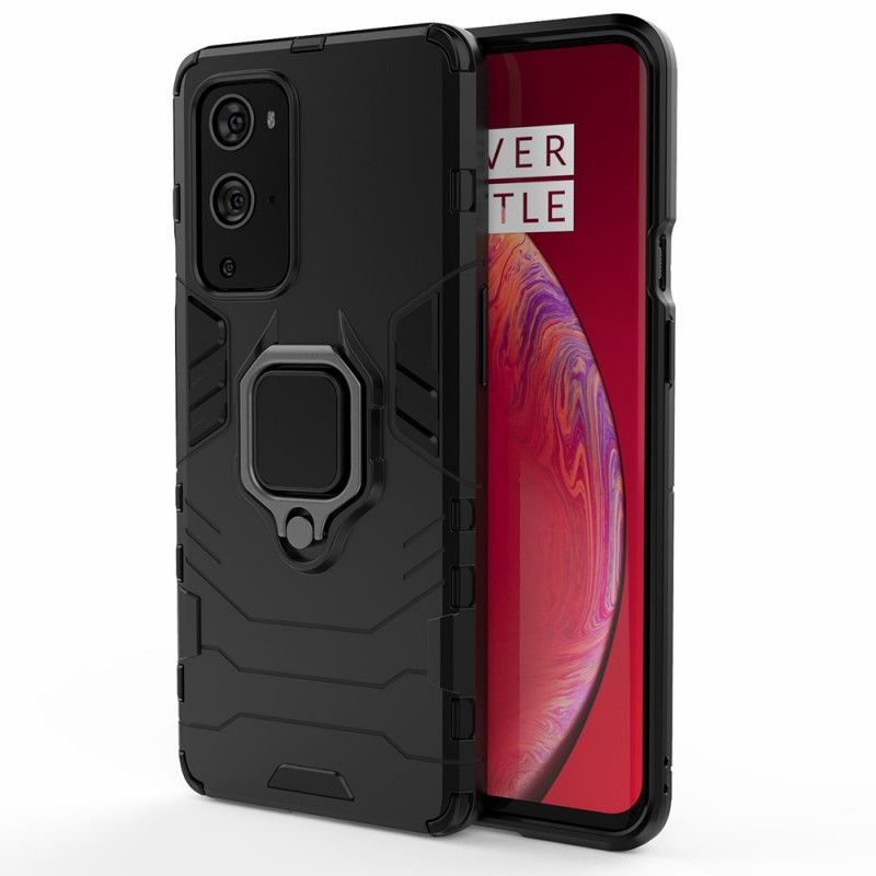 Hoesje OnePlus 9 Pro Rood Zwart Resistente Ring