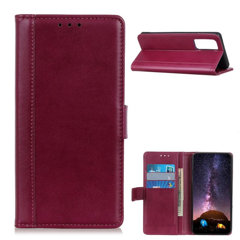 Leren Hoesje voor OnePlus 9 Pro Groen Zwart Leerstijl