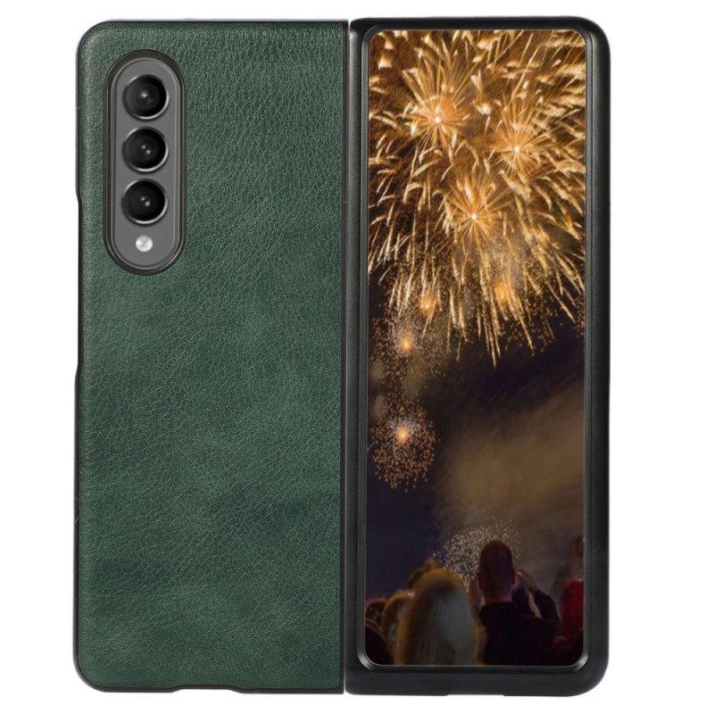 Hoesje voor Samsung Galaxy Z Fold 4 Klassiek Kunstleer