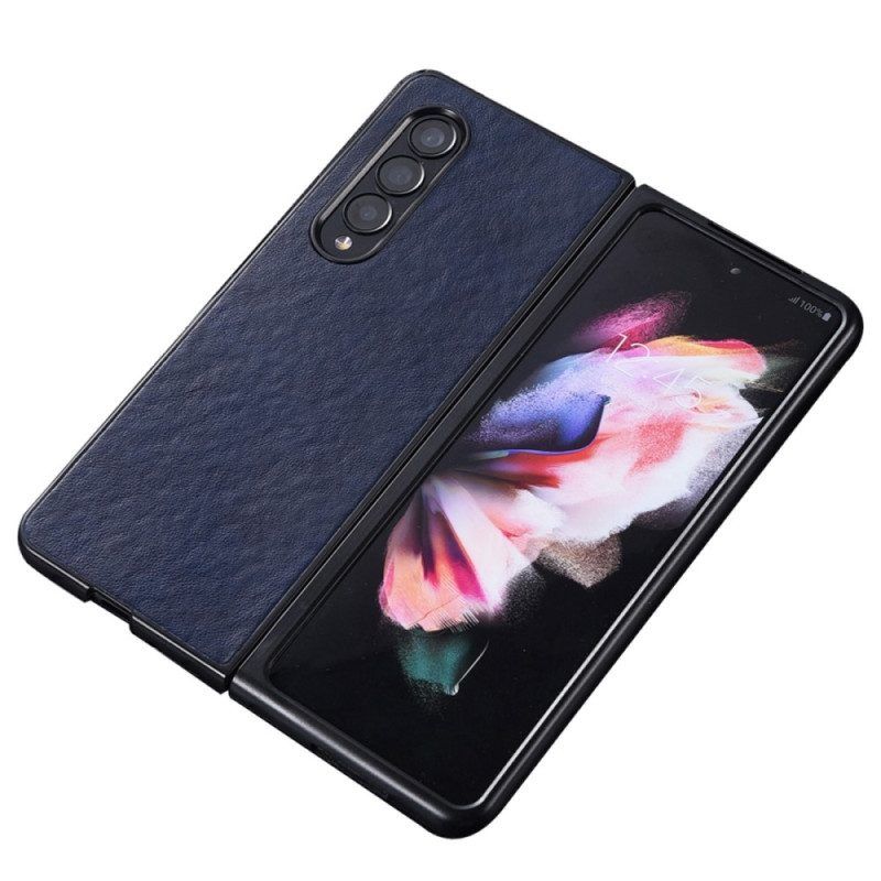 Hoesje voor Samsung Galaxy Z Fold 4 Kunstleer Nylon Textuur