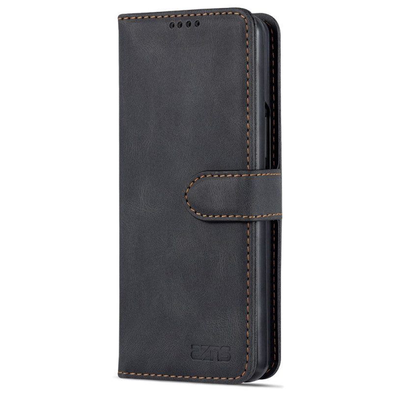 Leren Hoesje voor Samsung Galaxy Z Fold 4 Portemonnee Leren Azns Stikselportemonnee