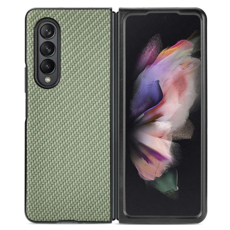 Telefoonhoesje voor Samsung Galaxy Z Fold 4 Koolstofvezel Met Geweven Effect