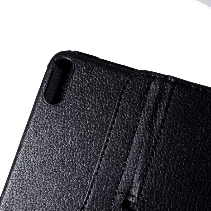 Leren Hoesje voor Huawei MatePad Pro Wit Zwart 360 ° Draaibaar Lychee Kunstleer