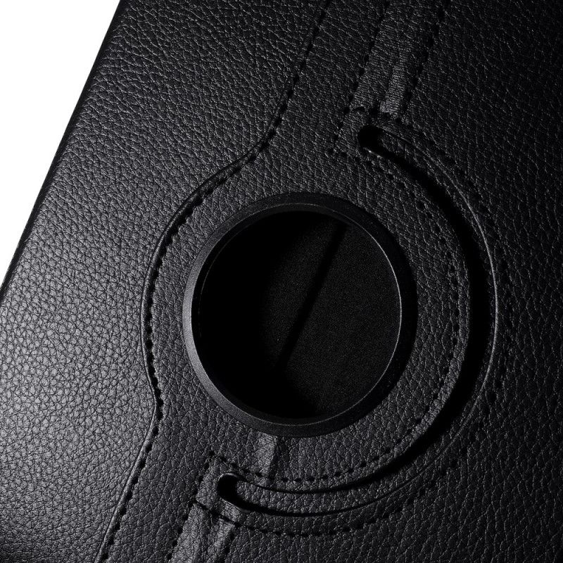 Leren Hoesje voor Huawei MatePad Pro Wit Zwart 360 ° Draaibaar Lychee Kunstleer