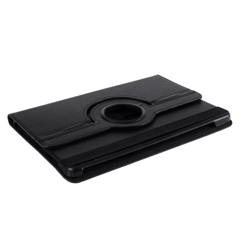 Leren Hoesje voor Huawei MatePad Pro Wit Zwart 360 ° Draaibaar Lychee Kunstleer