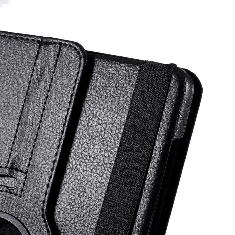Leren Hoesje voor Huawei MatePad Pro Wit Zwart 360 ° Draaibaar Lychee Kunstleer