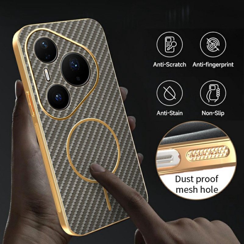 Case Hoesje Huawei Pura 80 Pro Telefoonhoesje Koolstofvezeltextuur