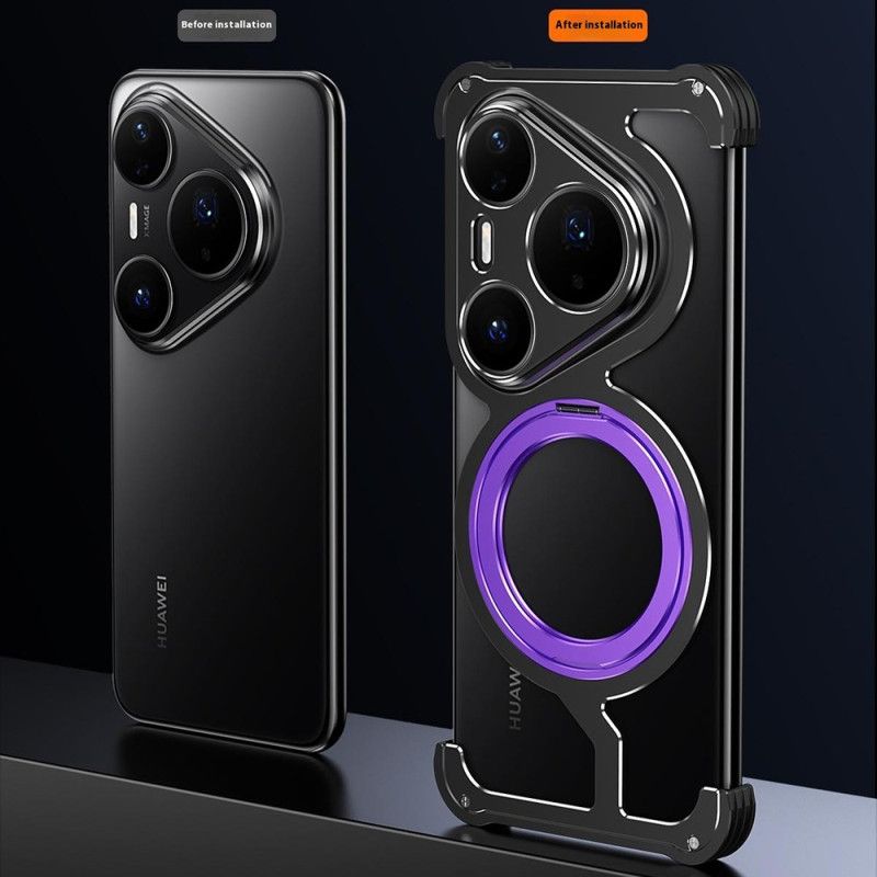 Cover Hoesje Huawei Pura 80 Pro Telefoonhoesje Magsafe Met Draaibare Standaard En Warmteafvoer