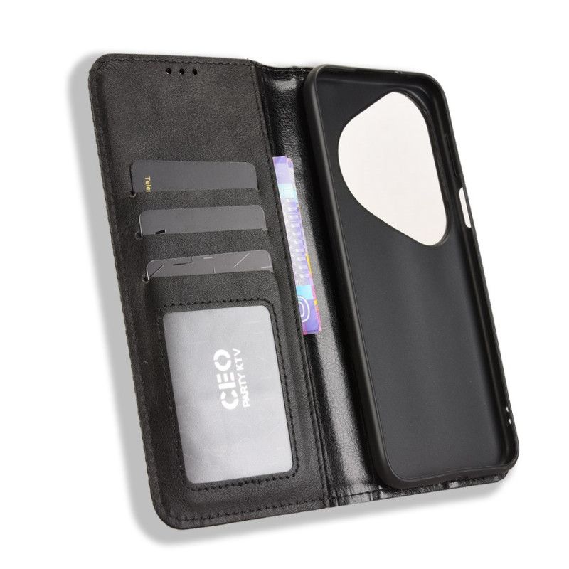 Folio-hoesje Huawei Pura 80 Pro Vintage Rand Bescherming Hoesje