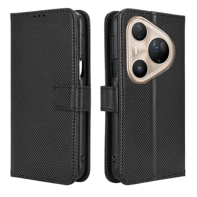 Leren Hoesje Voor Huawei Pura 80 Pro Diamanttextuur