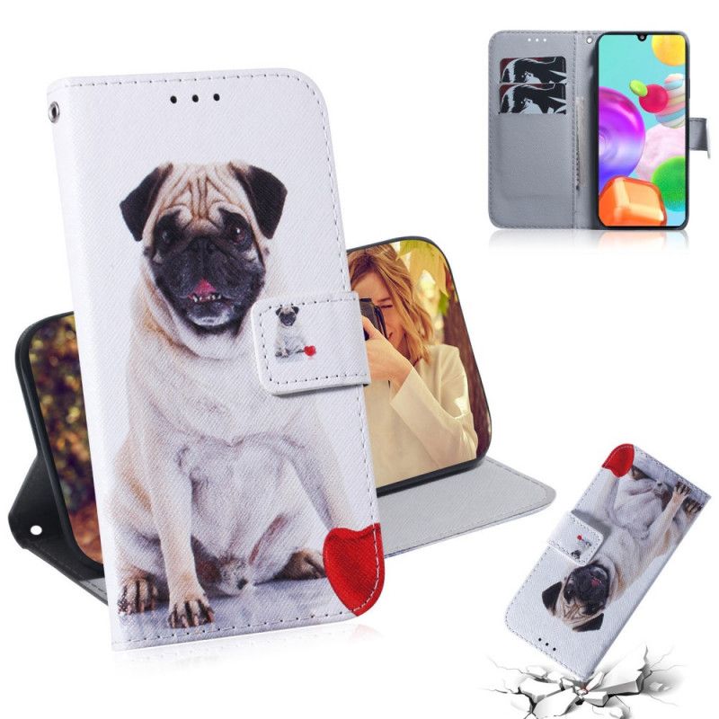 Bescherming Hoesje Samsung Galaxy A41 Telefoonhoesje Mopshond
