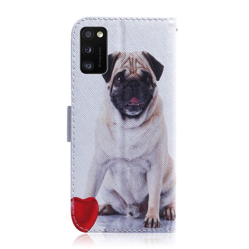 Bescherming Hoesje Samsung Galaxy A41 Telefoonhoesje Mopshond