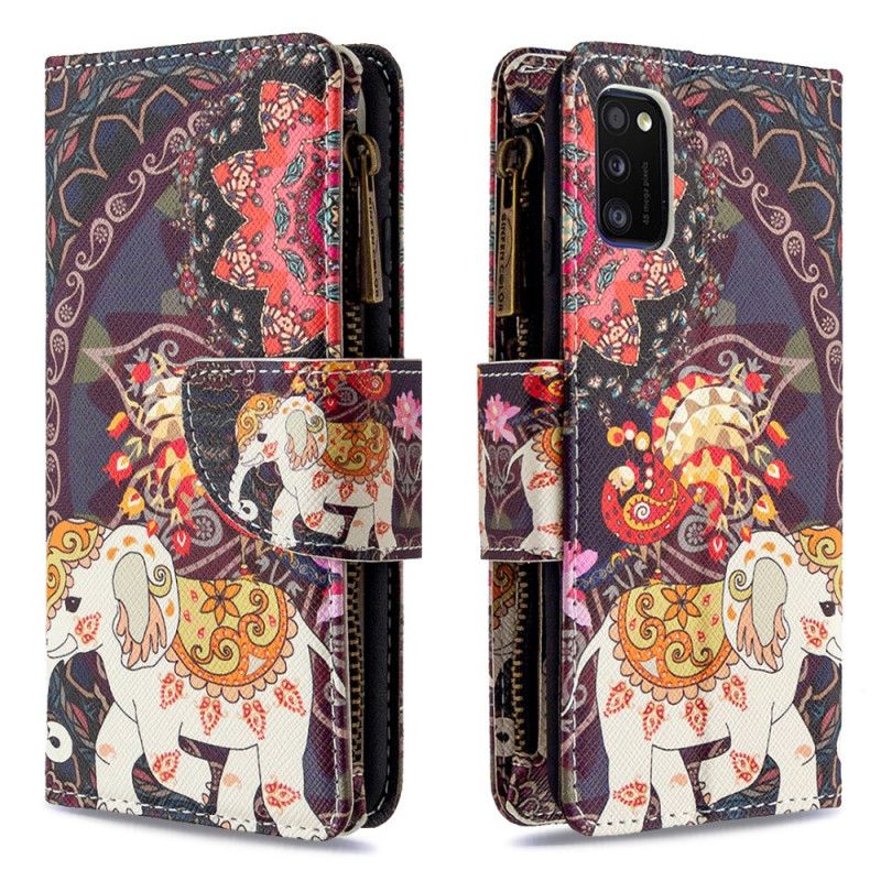 Bescherming Hoesje Samsung Galaxy A41 Telefoonhoesje Zak Met Olifantenrits