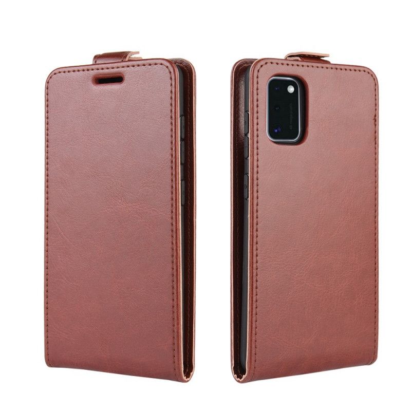 Bescherming Hoesje Samsung Galaxy A41 Wit Zwart Vouwledereffect