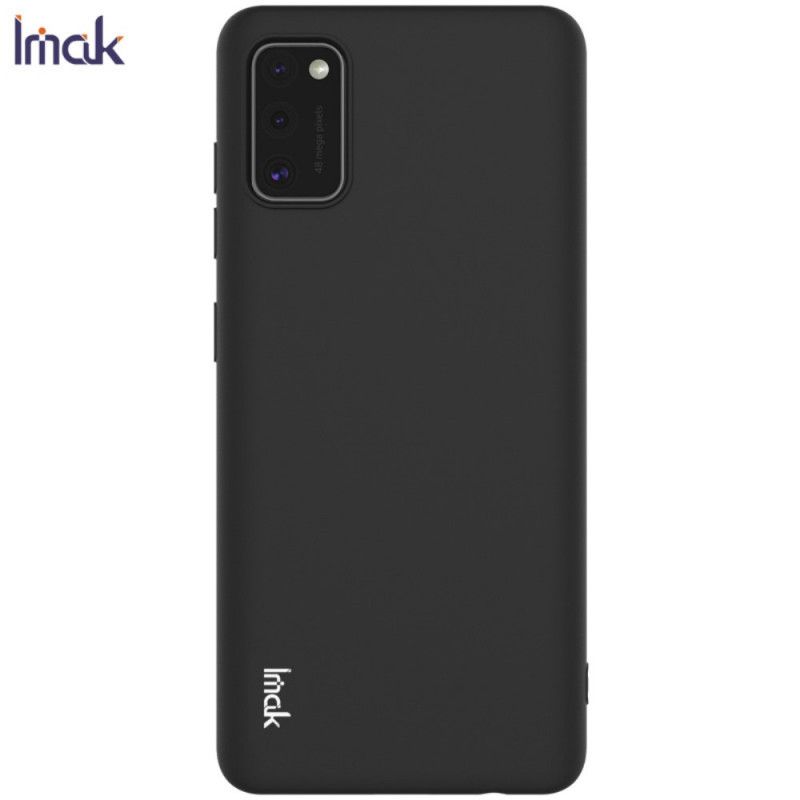 Case Hoesje Samsung Galaxy A41 Donkerblauw Zwart Telefoonhoesje Uc-1 Serie Siliconen Mat Imak