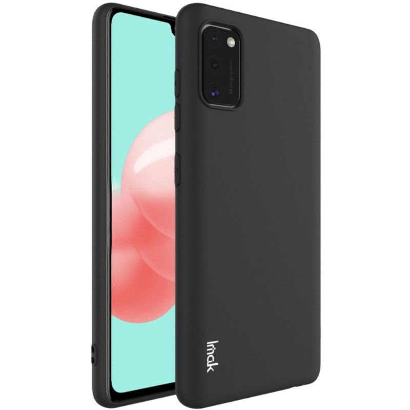 Case Hoesje Samsung Galaxy A41 Donkerblauw Zwart Telefoonhoesje Uc-1 Serie Siliconen Mat Imak