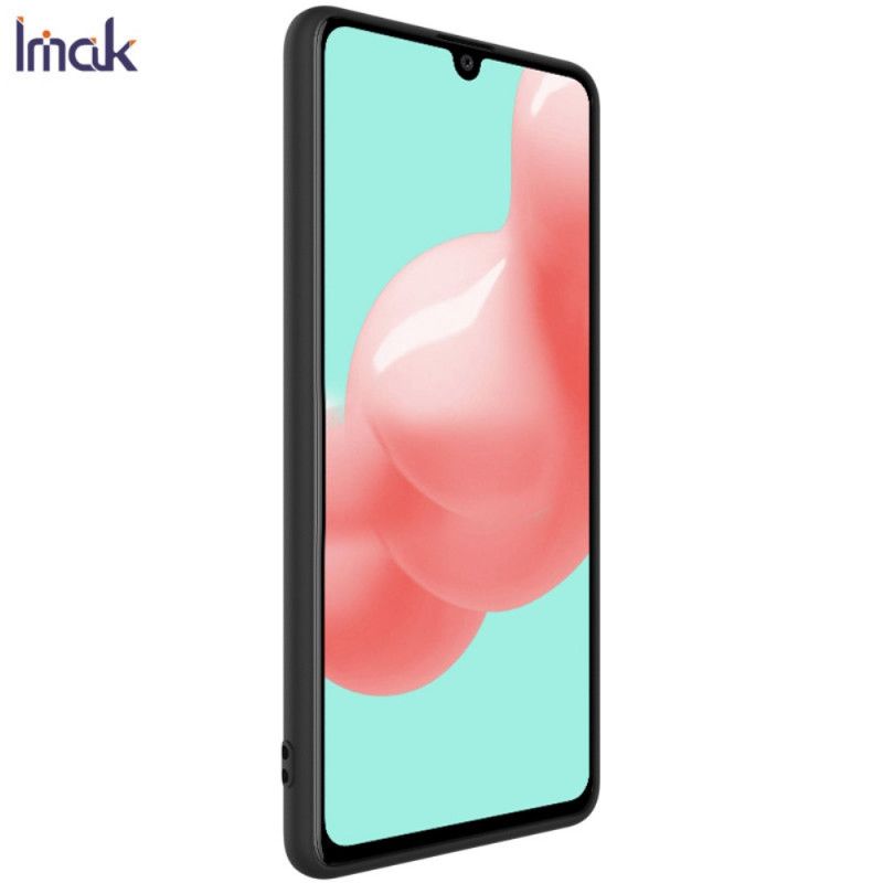 Case Hoesje Samsung Galaxy A41 Donkerblauw Zwart Telefoonhoesje Uc-1 Serie Siliconen Mat Imak