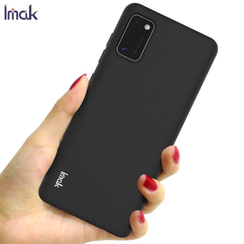 Case Hoesje Samsung Galaxy A41 Donkerblauw Zwart Telefoonhoesje Uc-1 Serie Siliconen Mat Imak