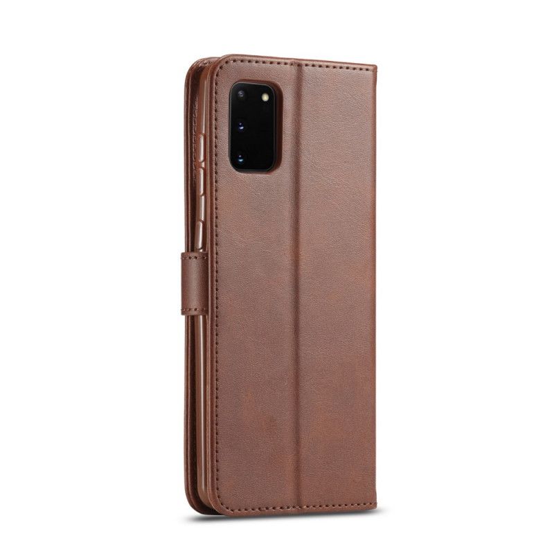 Cover Folio-hoesje Samsung Galaxy A41 Grijs Zwart Telefoonhoesje Lc.Imeeke Leereffect