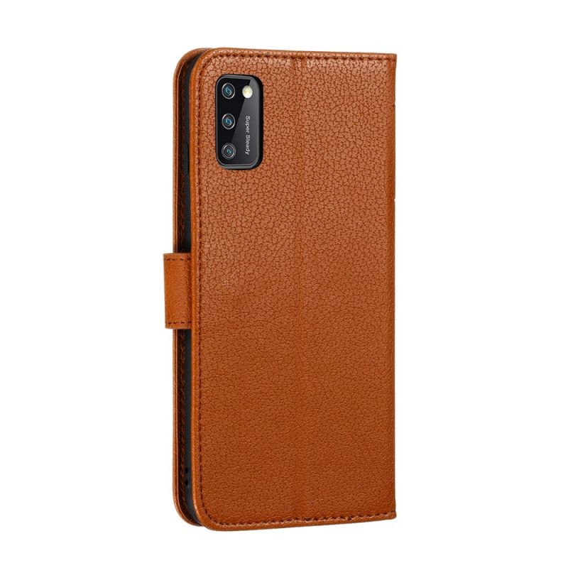 Cover Folio-hoesje Samsung Galaxy A41 Grijs Zwart Telefoonhoesje Leef Je Droom Imitatieleer