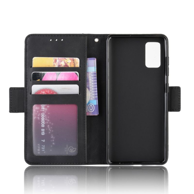 Cover Folio-hoesje Samsung Galaxy A41 Rood Zwart Telefoonhoesje Eersteklas Multikaart