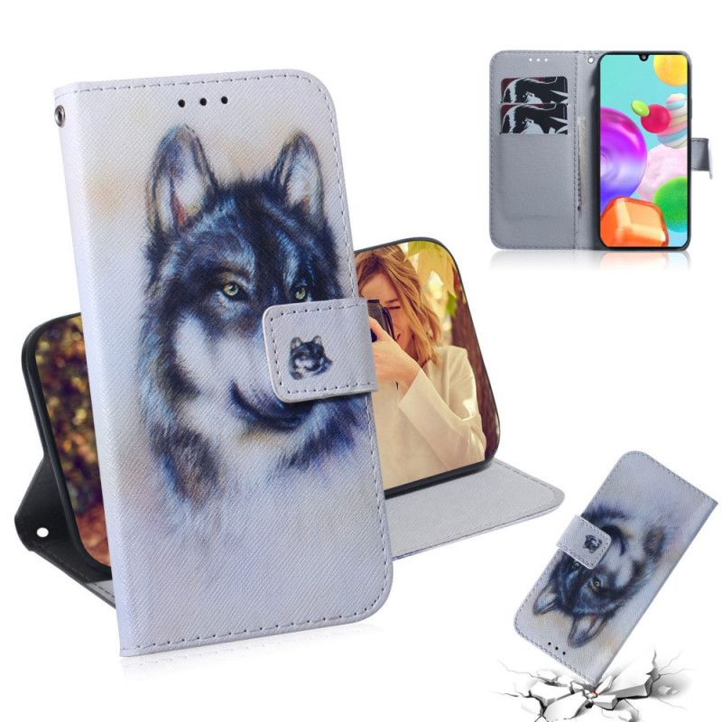 Cover Folio-hoesje Samsung Galaxy A41 Telefoonhoesje Honden Blik