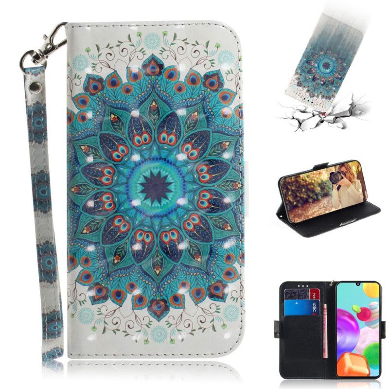 Cover Folio-hoesje Samsung Galaxy A41 Telefoonhoesje Meesterlijke Mandala Met String