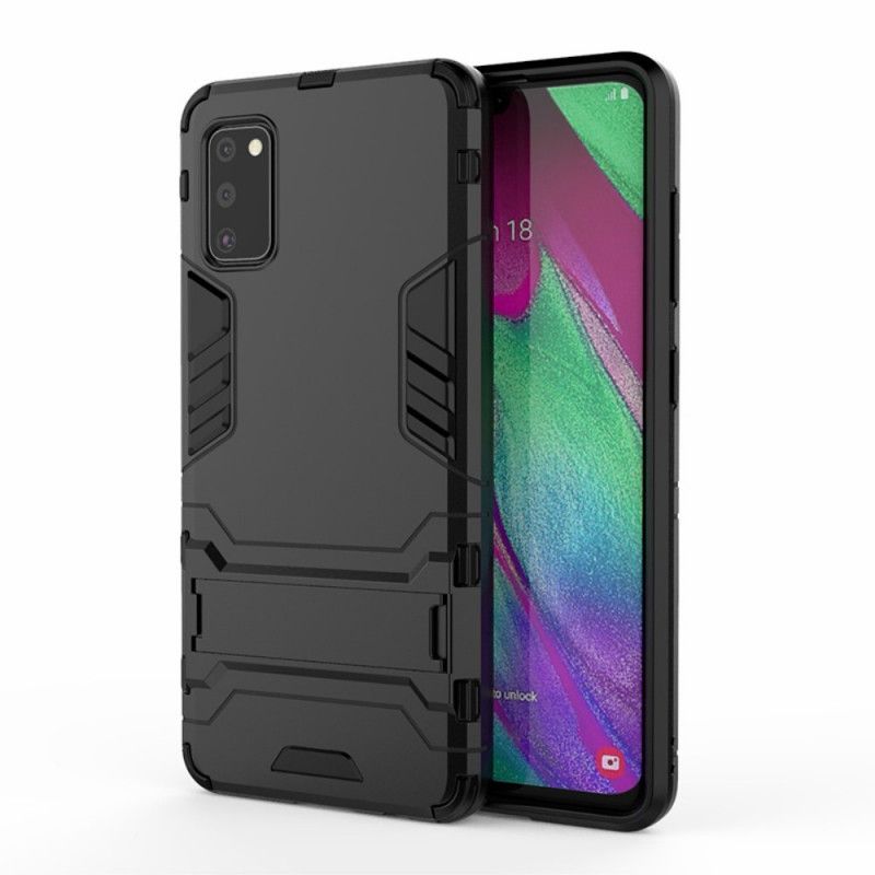 Cover Hoesje Samsung Galaxy A41 Rood Zwart Telefoonhoesje Ultrabestendig