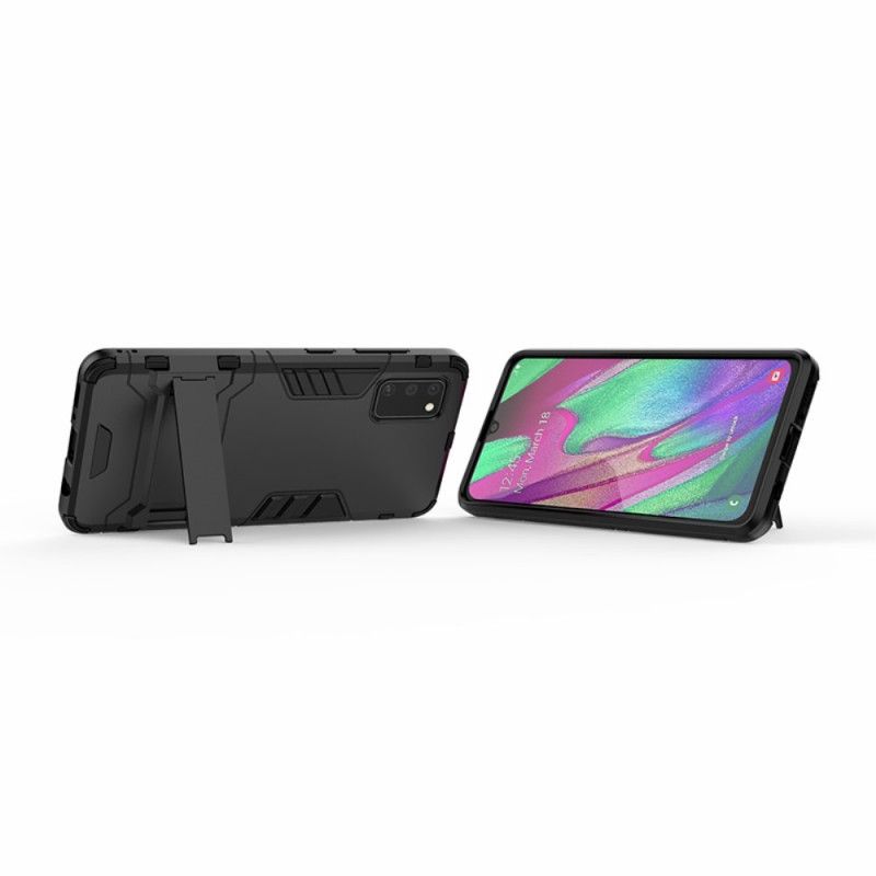Cover Hoesje Samsung Galaxy A41 Rood Zwart Telefoonhoesje Ultrabestendig