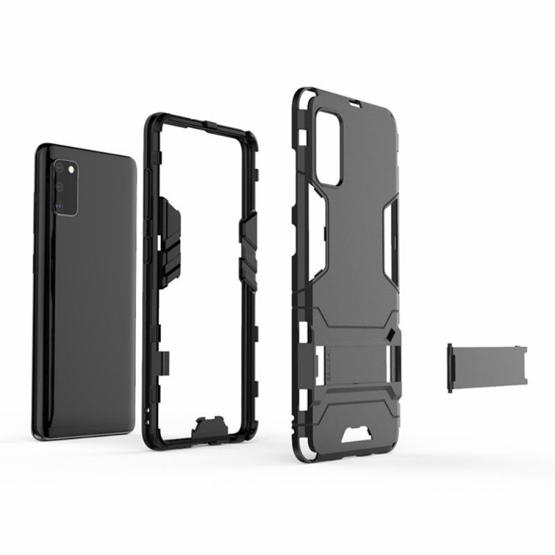 Cover Hoesje Samsung Galaxy A41 Rood Zwart Telefoonhoesje Ultrabestendig
