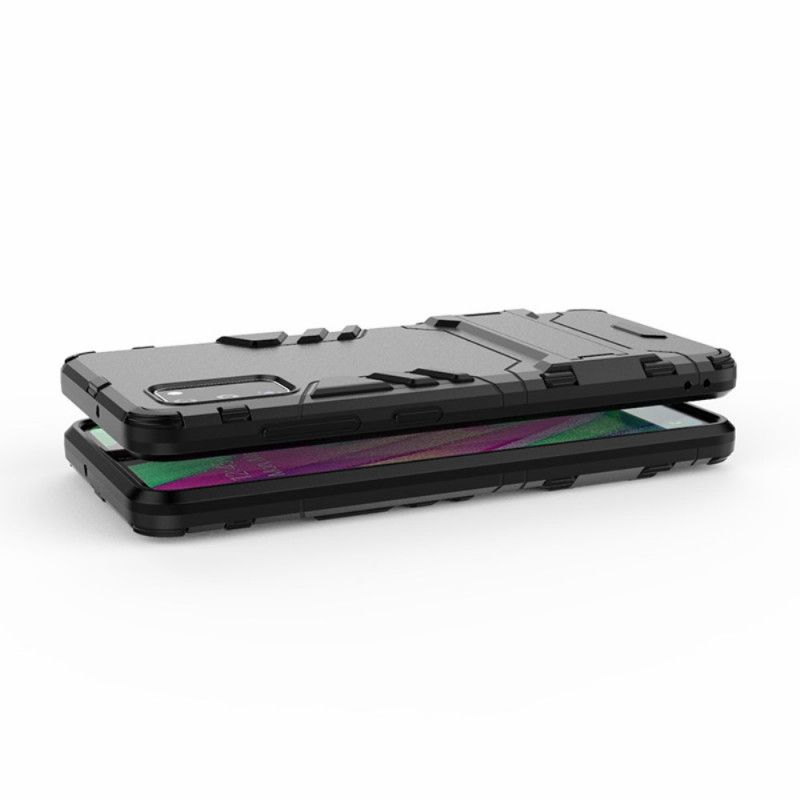 Cover Hoesje Samsung Galaxy A41 Rood Zwart Telefoonhoesje Ultrabestendig
