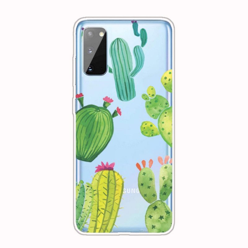 Cover Hoesje Samsung Galaxy A41 Telefoonhoesje Aquarel Cactus
