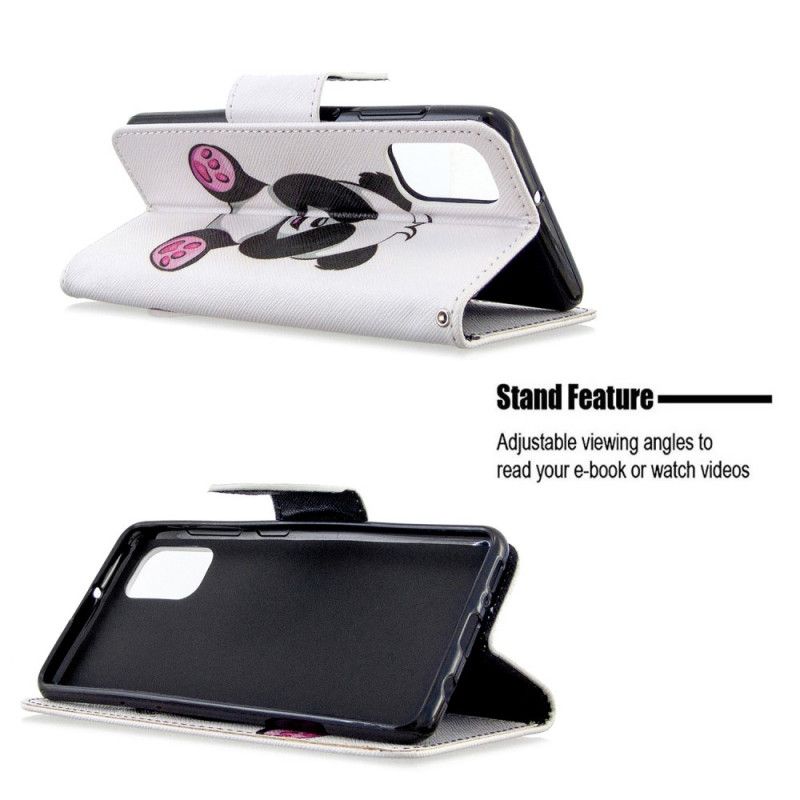 Flip Case Leren Samsung Galaxy A41 Leuke Panda