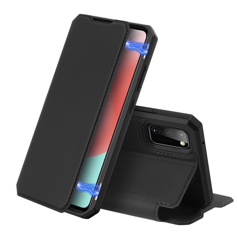 Folio-hoesje Samsung Galaxy A41 Roze Zwart Telefoonhoesje Huid X Serie Dux Ducis