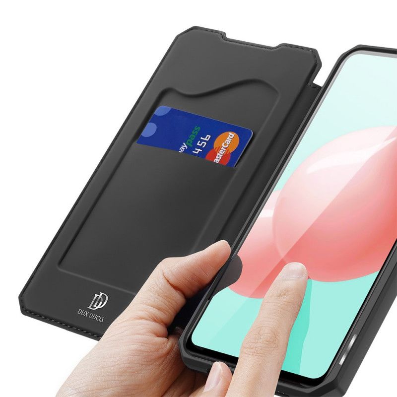 Folio-hoesje Samsung Galaxy A41 Roze Zwart Telefoonhoesje Huid X Serie Dux Ducis